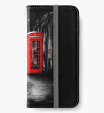 London Calling - Red British Telephone Box iPhone Wallet/Case/Skin