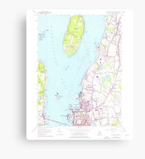 USGS TOPO Map Rhode Island RI Prudence Island 353348 1955 24000 Metal Print