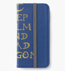 Keep calm and read Eragon (Gold text) iPhone Wallet/Case/Skin