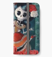 Vinilo o funda para iPhone Dia de Los Muertos Pareja de amantes esqueleto