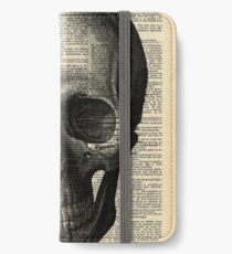 Vintage Dictionary Page Anatomy Skull Profile iPhone Wallet/Case/Skin