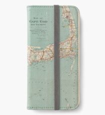 Vintage Map of Cape Cod (1917) iPhone Wallet/Case/Skin
