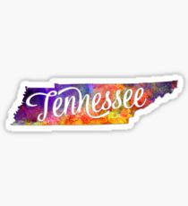 Tennessee US State in watercolor text cut out Sticker