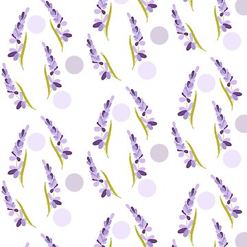 Artwork thumbnail,  Beautiful violet lavender flowers pattern by vectormarketnet