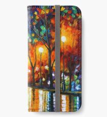 Die Einsamkeit des Herbstes - Leonid Afremov iPhone Flip-Case/Hülle/Skin