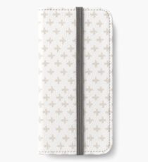 Swiss Cross in Taupe and Cream iPhone Wallet/Case/Skin