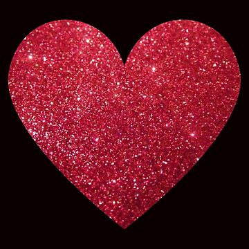 Traditional Red Faux Glitter Hearts Sticker for Sale by Felicity-K