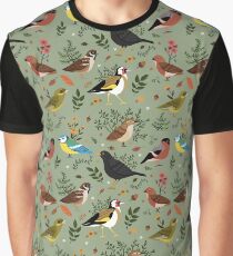 Garden Birds Graphic T-Shirt