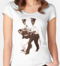 Bernie Sanders Arrested Women's Fitted Scoop T-Shirt