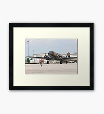 Two engines transport airplane Douglas DC-3 Dakota(C-47) the working hors of WWII on start line. Framed Print