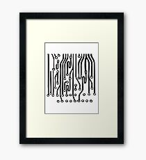 lines microchip disk pattern design cool lines Framed Print