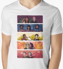 Sense8 Regenbogen T-Shirt mit V-Ausschnitt für Männer