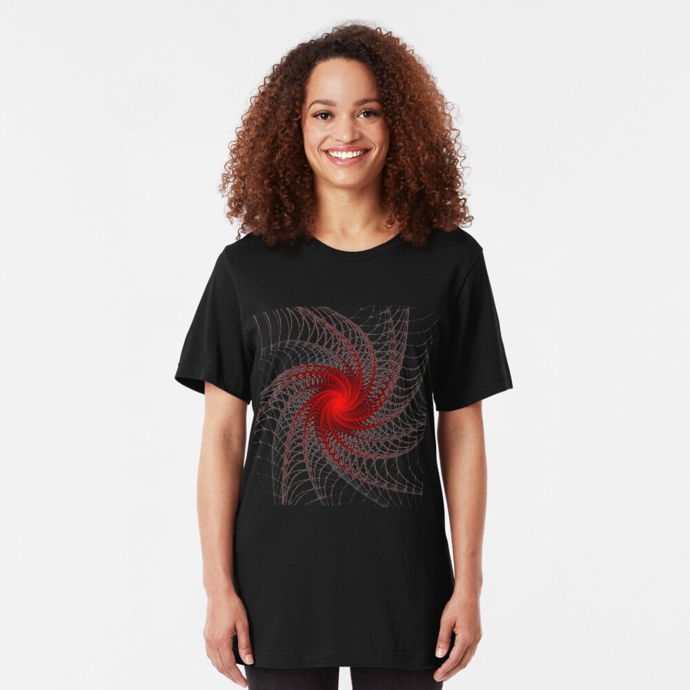 Red Propeller Planet Slim Fit T-Shirt