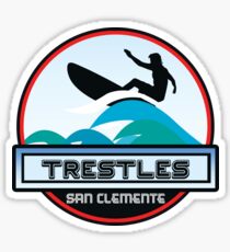 Surfing Trestles San Clemente California Surf Surfer Surfboard Waves Ocean Beach Vacation Sticker
