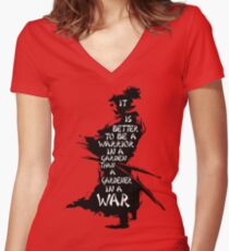 Warrior's Garden Women's Fitted V-Neck T-Shirt