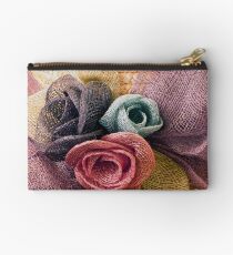 Raffia Roses on Hat Studio Pouch