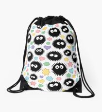 Soot Sprites & Candies - repeat pattern Drawstring Bag