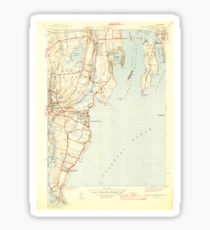 USGS TOPO Map Rhode Island RI Narragansett Pier 353427 1944 31680 Sticker