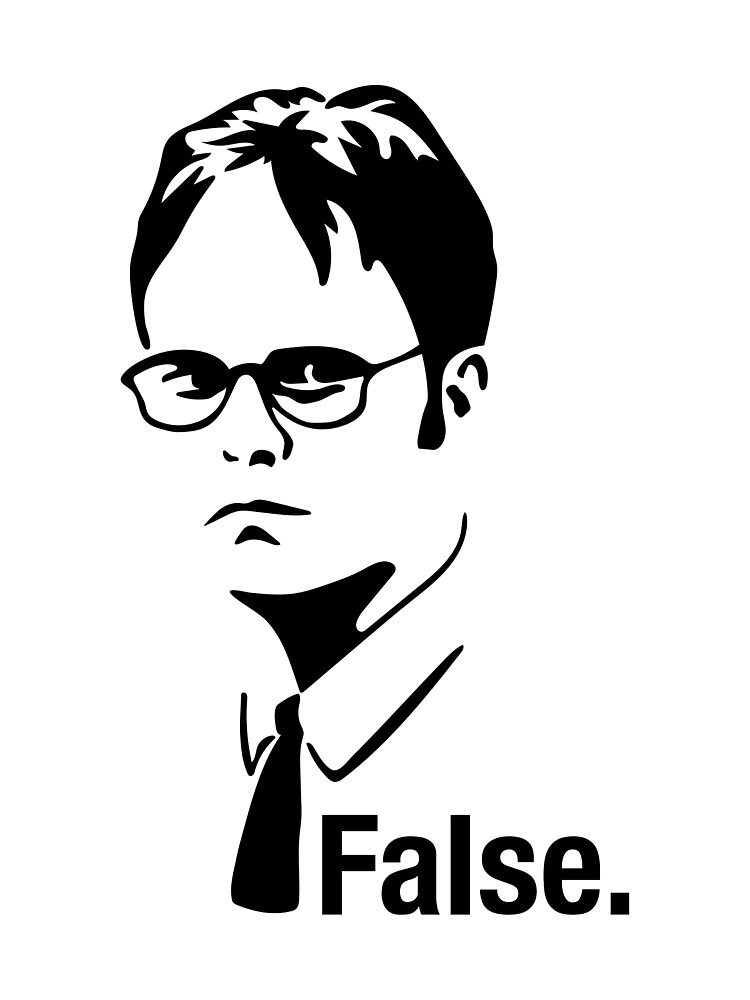 "The Office - Dwight False Sticker" by flycitydesigns | Redbubble