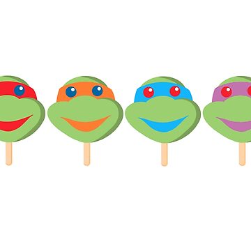 Ninja Turtle Ice Cream Bars Art Board Print for Sale by erinopar