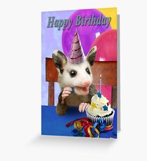 Birthday Opossum Greeting Card