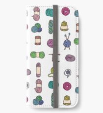 Balls of Yarn - Knitting Watercolor iPhone Wallet/Case/Skin