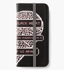 Jet Black Herz iPhone Flip-Case/Hülle/Klebefolie