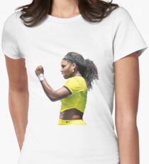 Digital Painting of Serena Williams Women's Fitted T-Shirt