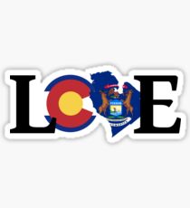 Love - Colorado/Michigan Sticker