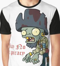 Plants vs Zombies Say No To Piracy Graphic T-Shirt