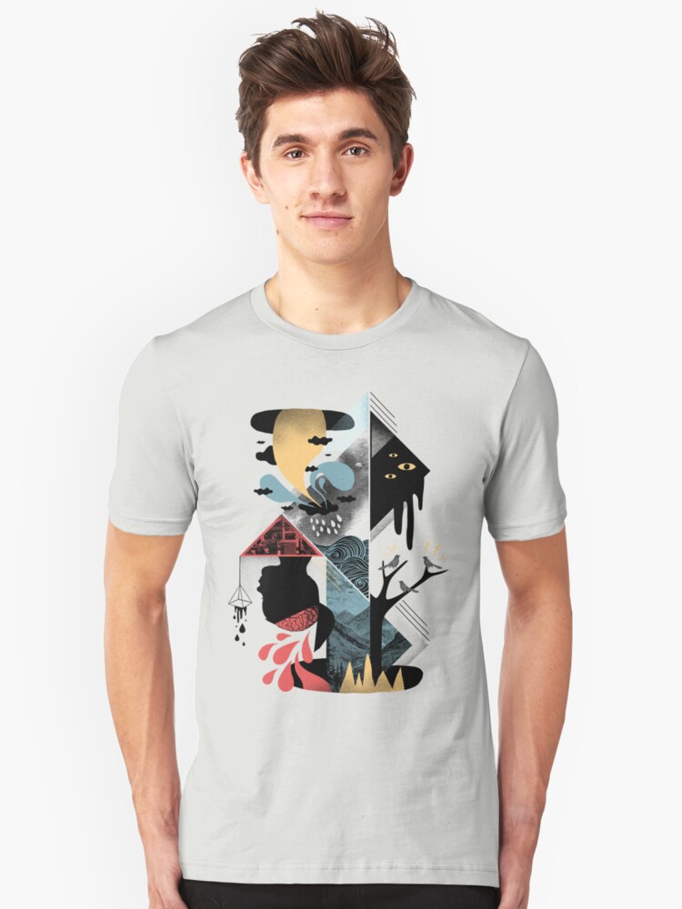 Alternate view of Shapes and Nightmares Slim Fit T-Shirt