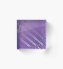 Purple Stripes Acrylic Block