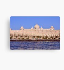 Photography of hotel by the sea from Dubai. United Arab Emirates. Canvas Print