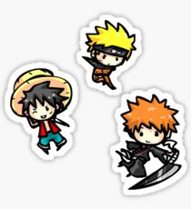 Chibi shonen heroes Sticker