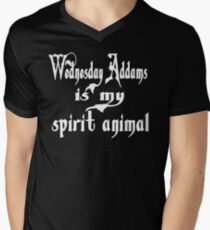 Wednesday Addams Is My Spirit Animal Men's V-Neck T-Shirt
