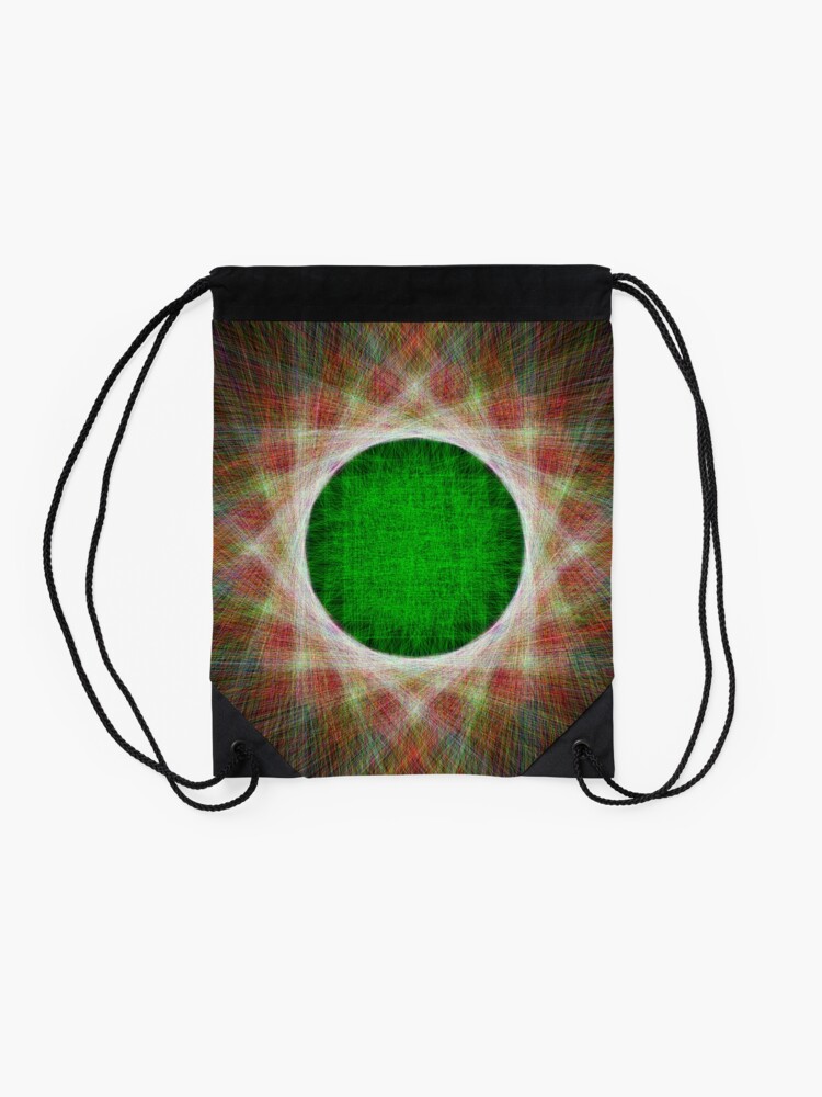 Alternate view of Green Button Planet Drawstring Bag