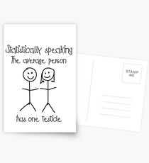 One testicle Postcards
