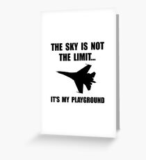 Sky Playground Military Plane Greeting Card