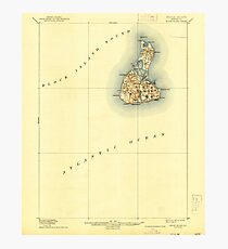 USGS TOPO Map Rhode Island RI Block Island 353473 1899 62500 Photographic Print