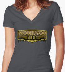 Would You Kindly Women's Fitted V-Neck T-Shirt