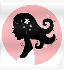 Romance girl shape for Wedding or Valentine Poster
