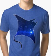 Space Manta Ray Tri-blend T-Shirt