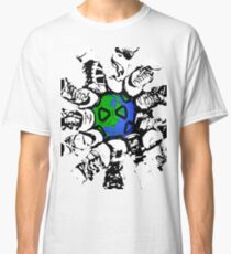Camiseta clásica El fútbol hace que el mundo dé vueltas