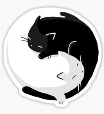 Yin Yang Cats - version 2 Sticker
