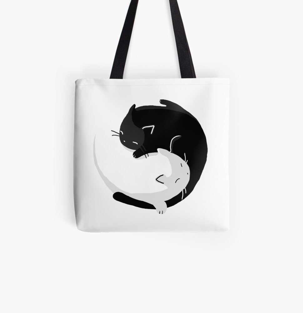 Cat Yin Yang Tote Bag