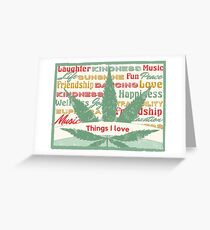 Cannabis Leaf Feelings Greeting Card