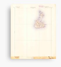 USGS TOPO Map Rhode Island RI Block Island 353468 1894 62500 Canvas Print