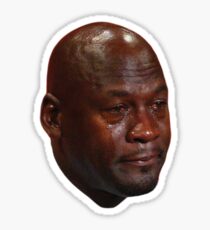 Crying Michael Jordan Sticker