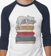 How to Chill Like a Cat Men's Baseball Âľ T-Shirt