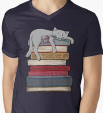 Comment se détendre comme un chat T-shirt col V homme